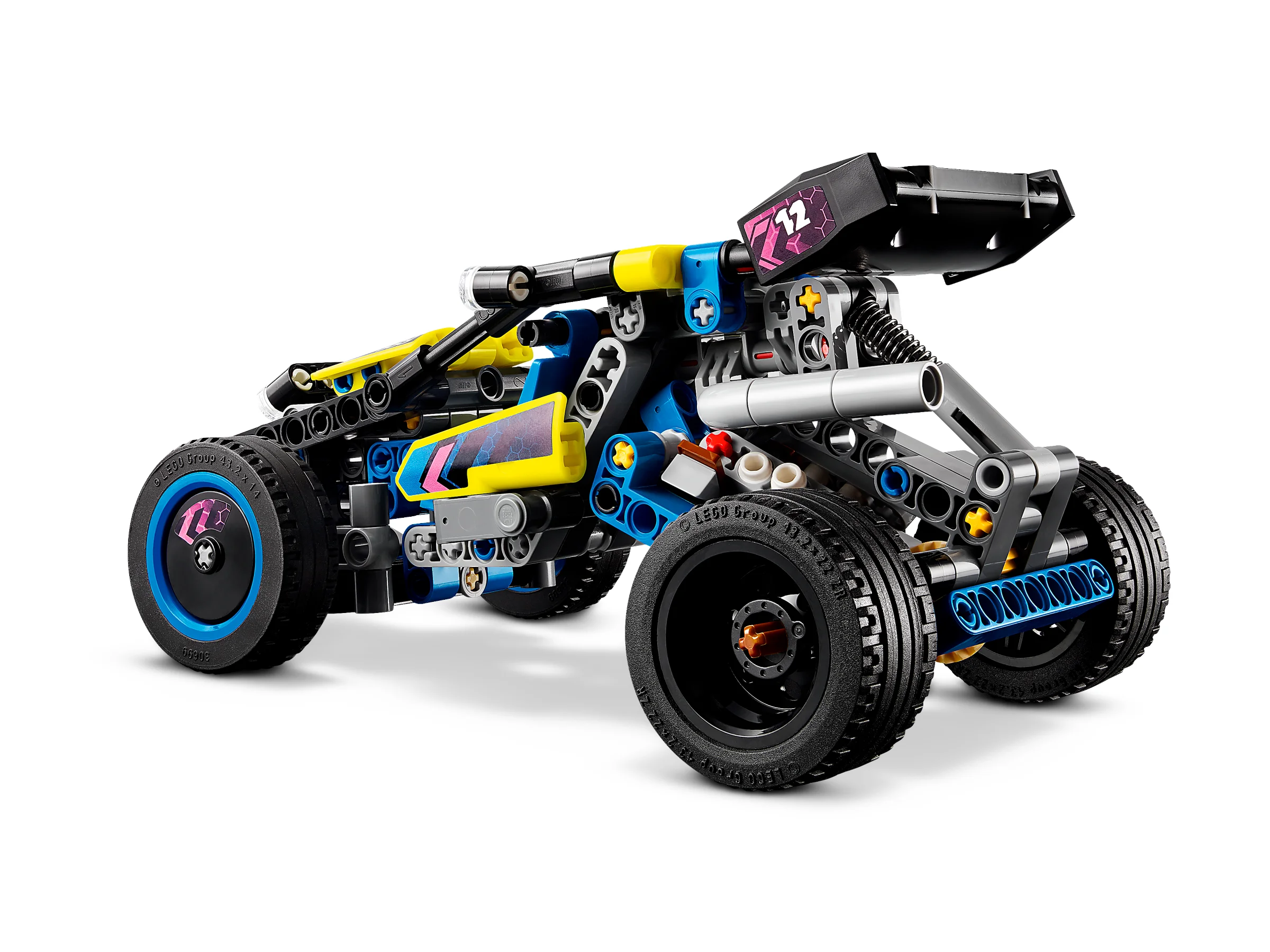 Imagine cu buggy-ul de curse off-road LEGO Technic #42164. Se văd detaliile construcției și designul atrăgător.