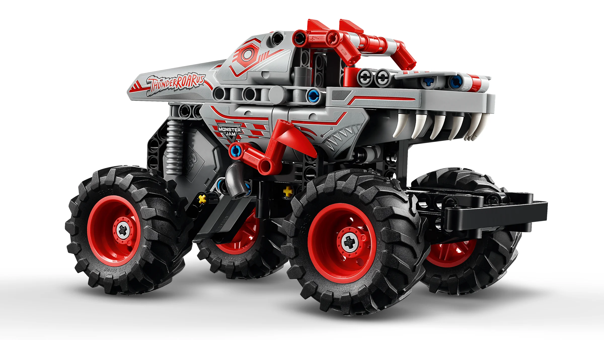 Imagine cu Monster Jam ThunderROARus, model detaliat, cu roți mari și design unic.
