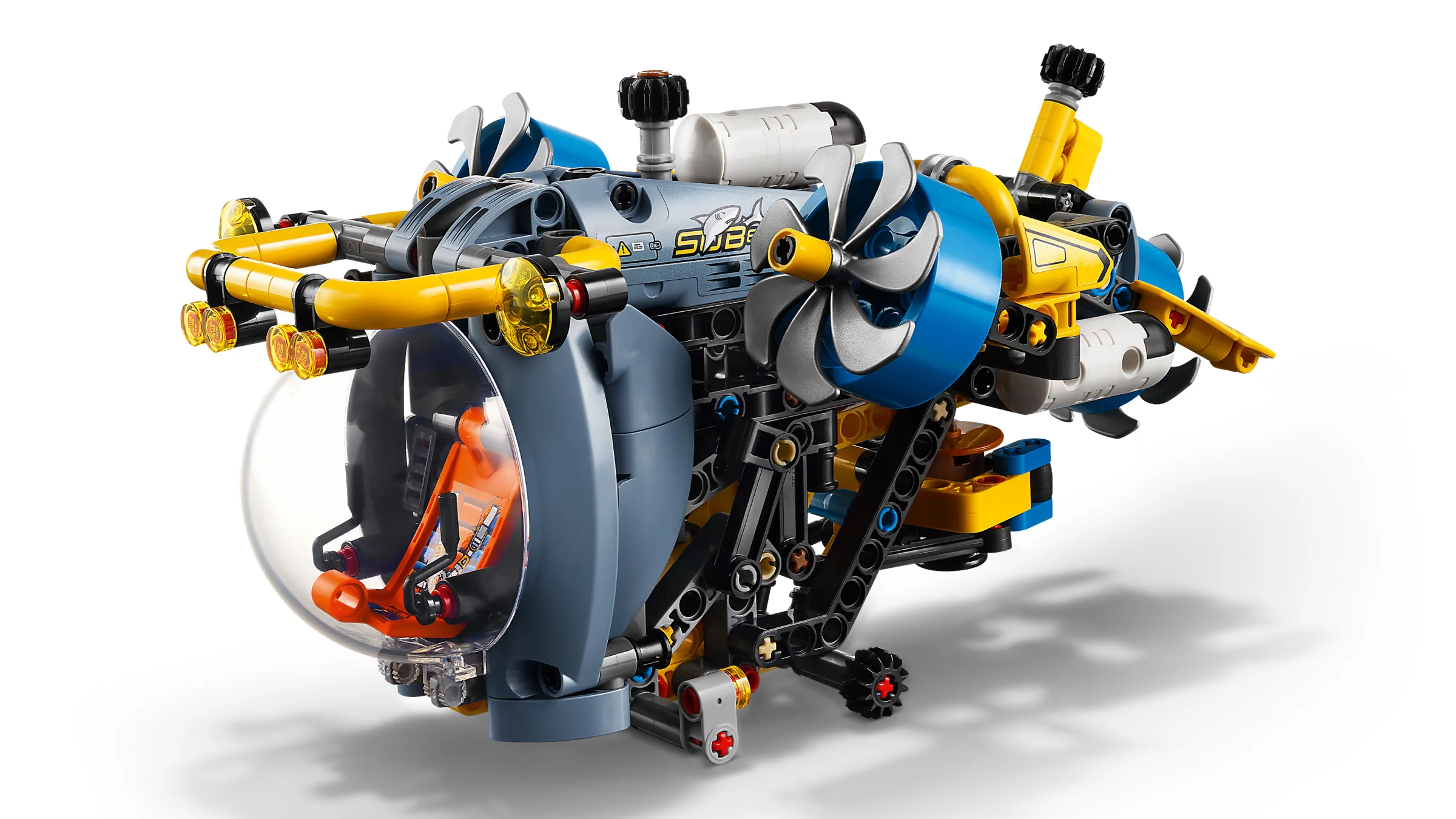 Imagine detaliată cu submarinul de cercetare de adâncime, un model Technic complex și realist.