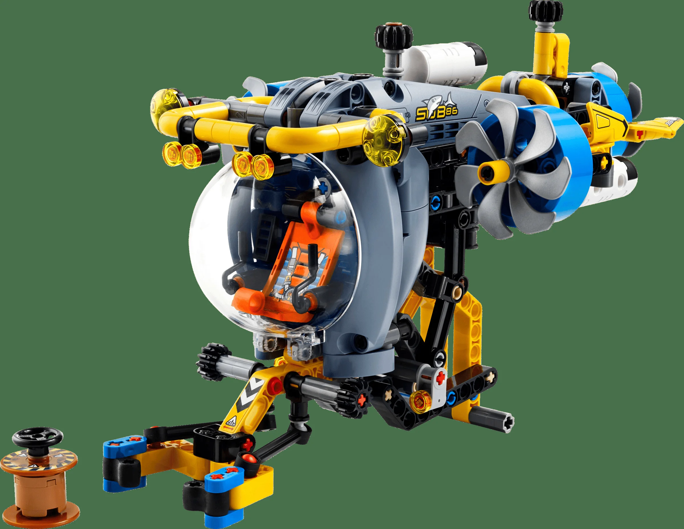 Imagine detaliată a submarinului de cercetare abisal 42201, cu accent pe design și detalii tehnice.