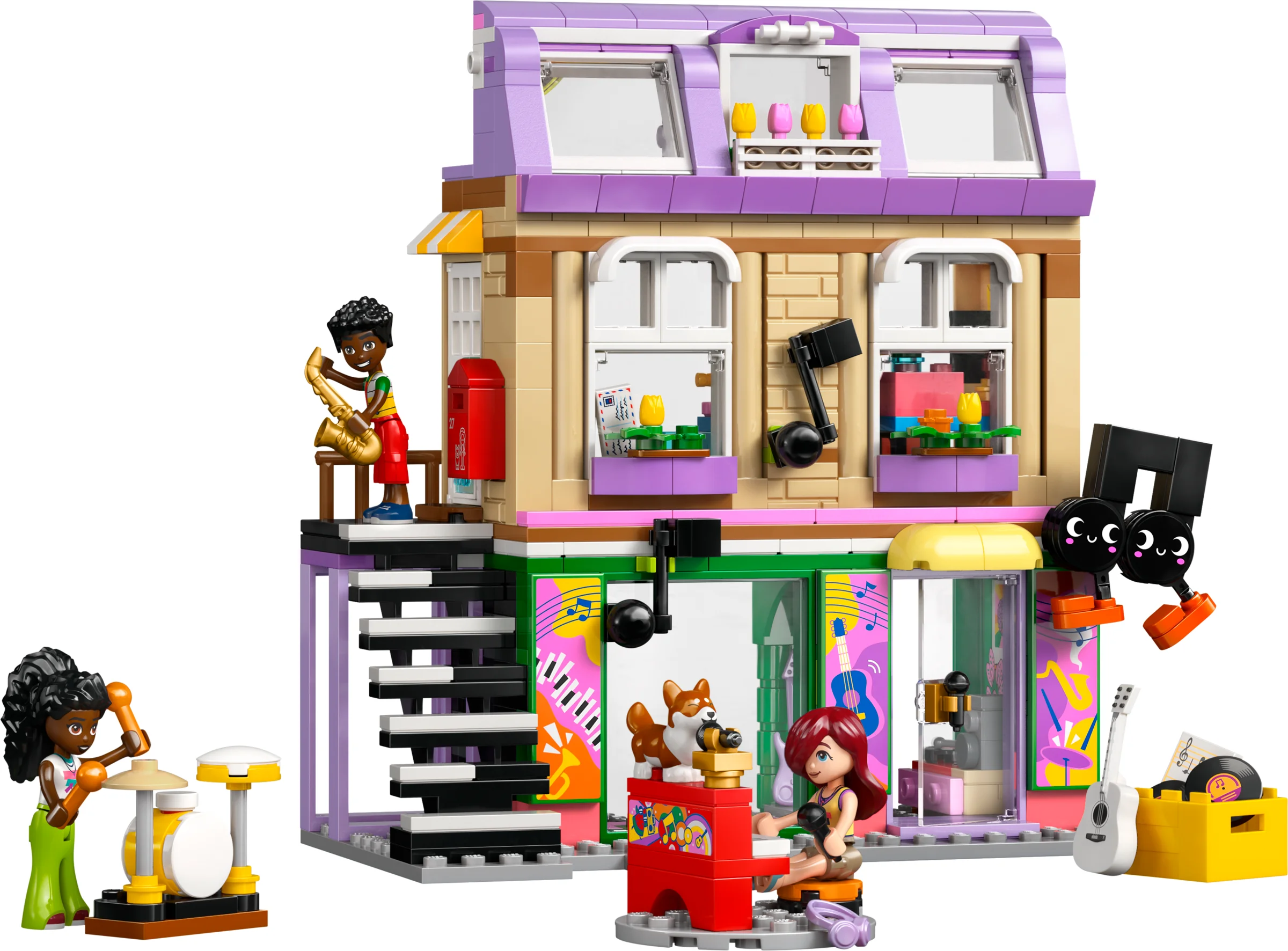 LEGO 42653 - Descoperă LEGO Friends 42653: Magazinul de Muzică și Apartament din Heartlake City