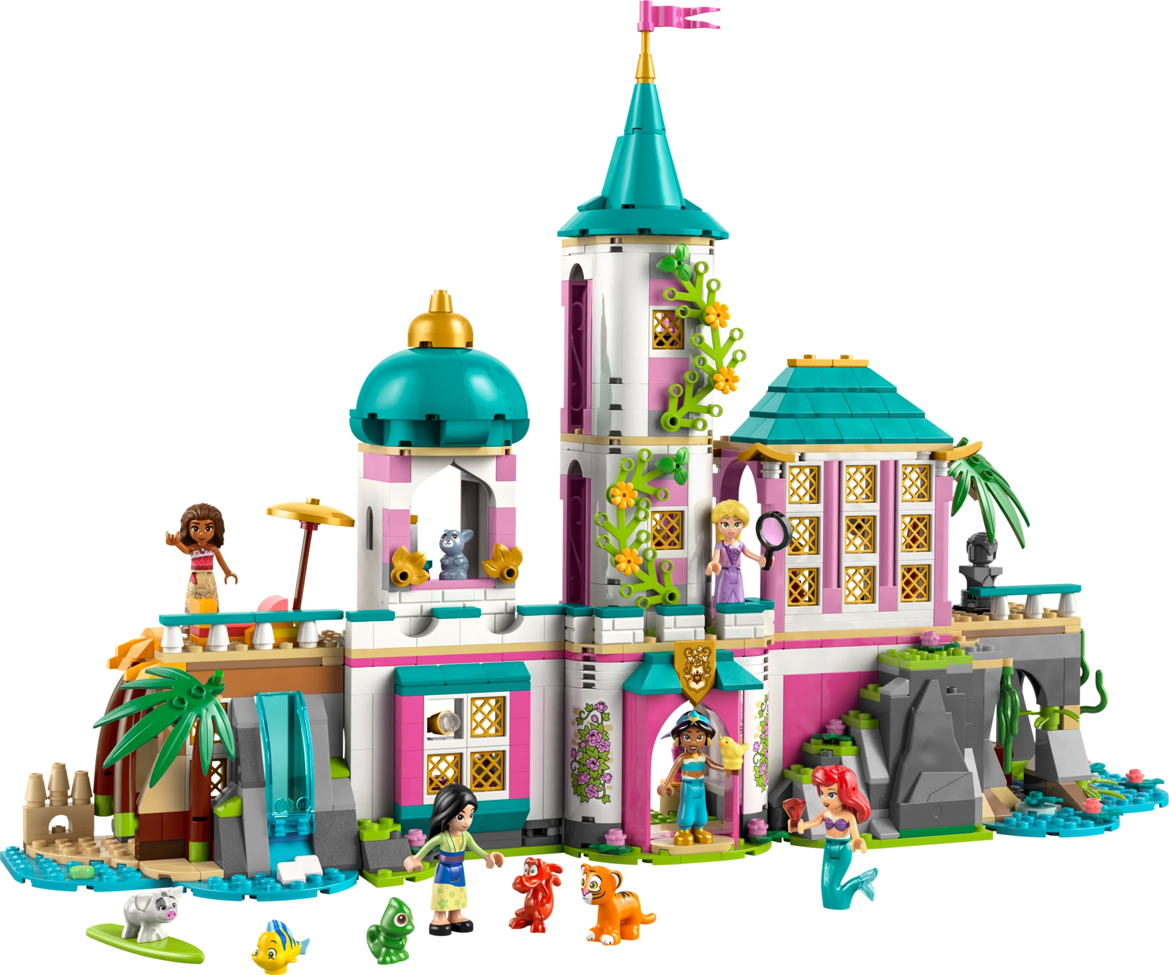 LEGO 43267 - LEGO 43267 Castelul Prințeselor și Animalele Regale: O Lume de Poveste