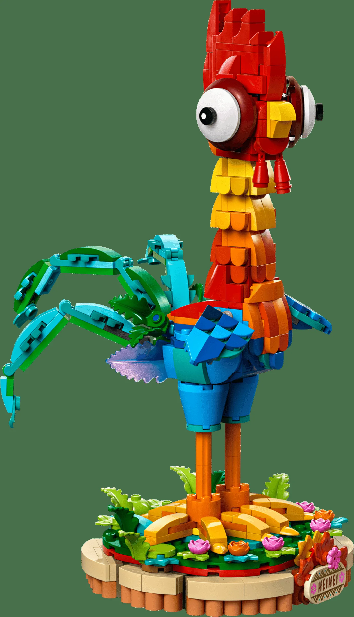 Modelul LEGO Heihei. Detaliile și culorile sunt accentuate, un cadou minunat.