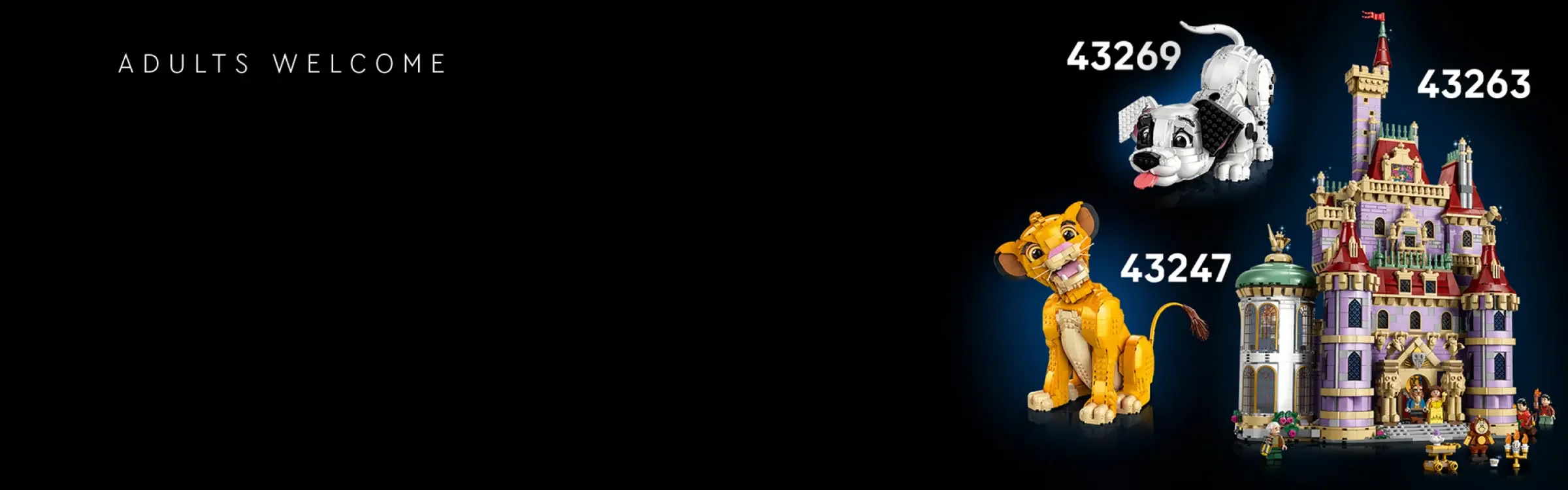 Produse LEGO Disney: dalmațian, Simba, castel. Modele complexe pentru adulți.