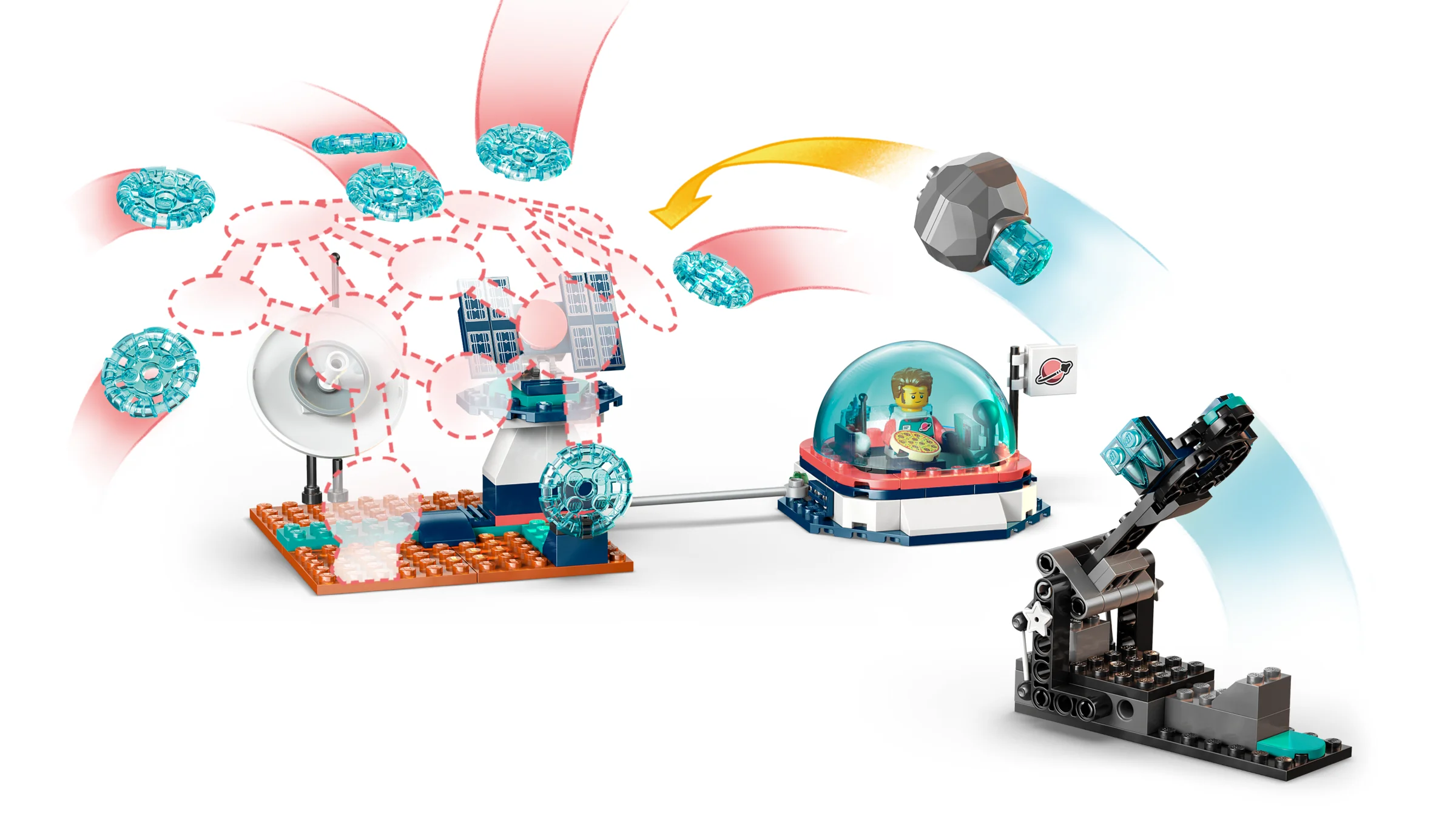 Set LEGO 45202 prezintă un laborator marțian, cu funcții interactive. Explorare și învățare!