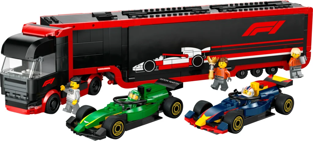LEGO 60445 - LEGO 60445 Camion F1 cu mașinile RB20 și AMR24: Analiza completă a setului