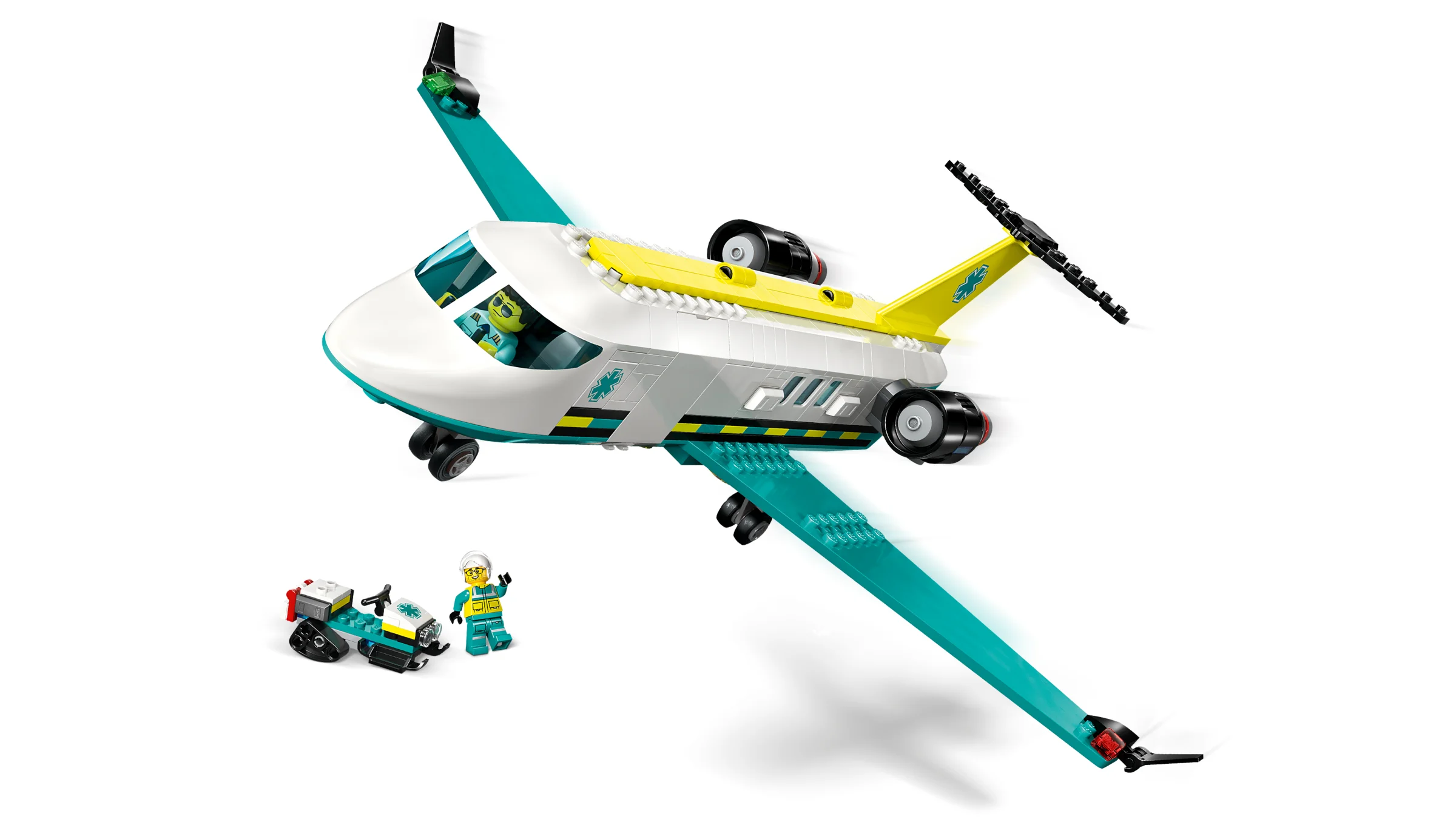 Avionul de salvare și o minifigurină LEGO. Un set excelent pentru joacă!