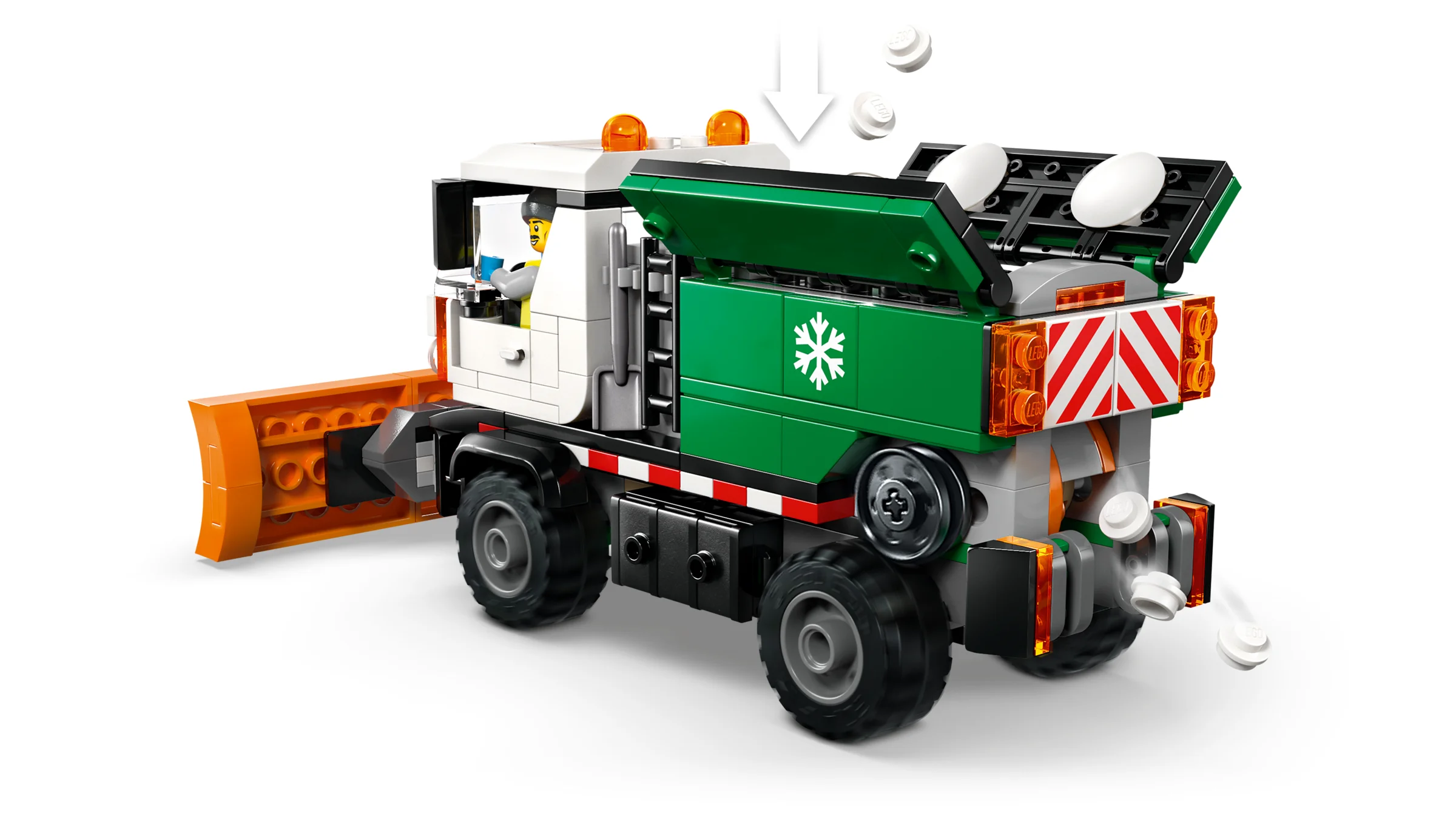 Imagine cu plugul de zăpadă LEGO 60490, detaliind funcțiile și designul său.