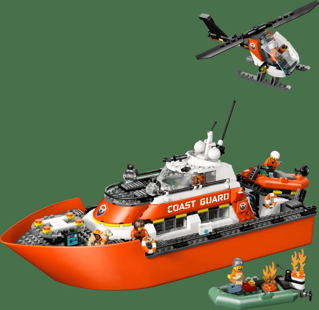 LEGO 60504 - LEGO City 60504 Barcă de Salvare a Gărzii de Coastă: O Construcție detaliată pentru micii eroi