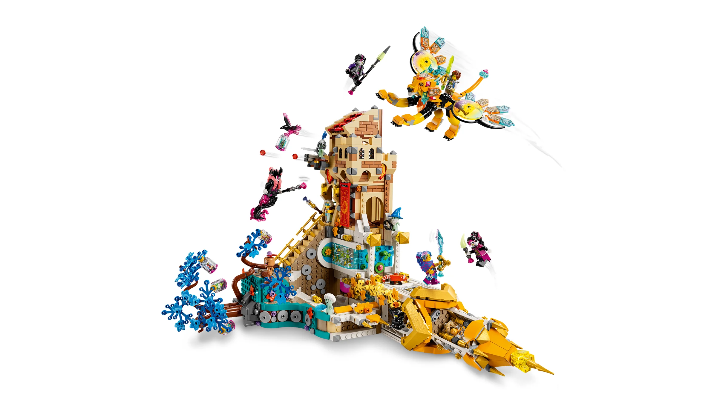 Imagine detaliată cu Castelul Nocturnia LEGO Dreamzzz, un set complex și plin de aventură fantastică.