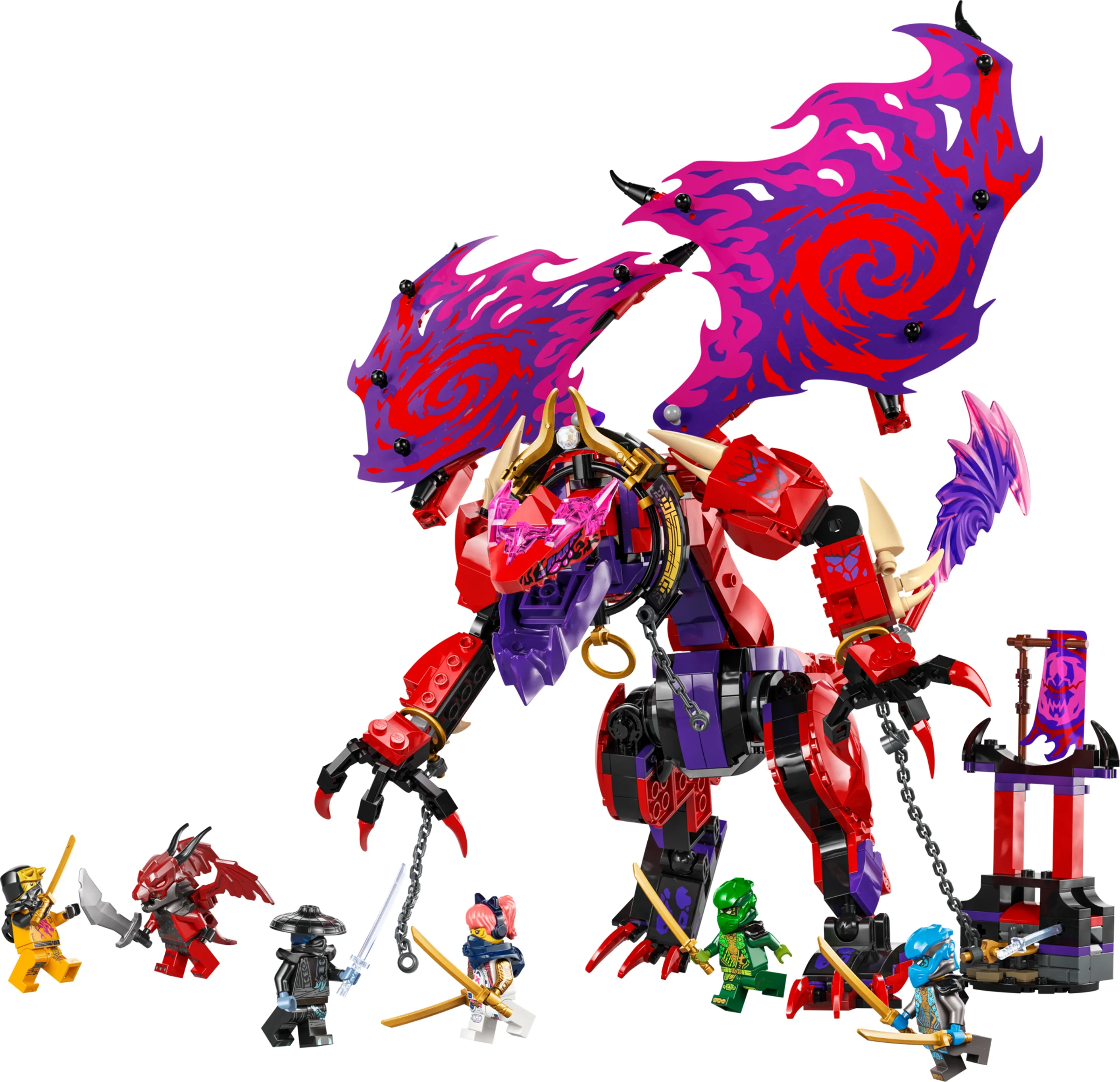 LEGO 71832 - Recenzie LEGO Ninjago 71832 Thunderfang Dragon of Chaos: O fiară colorată, dar instabilă