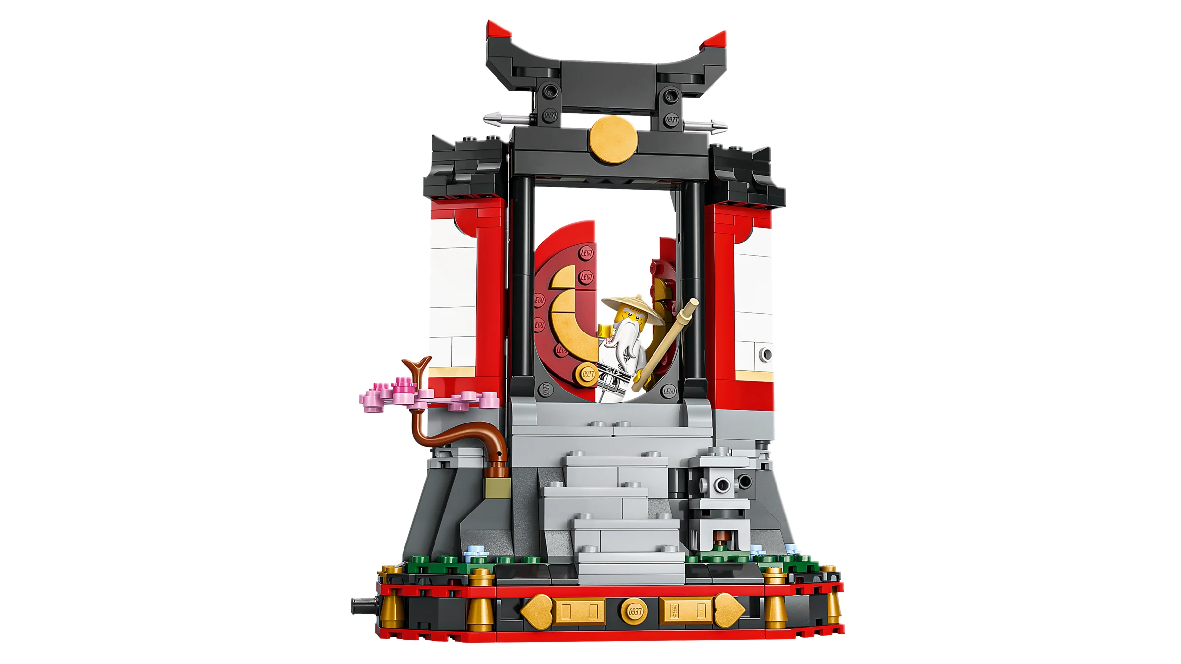 Imagine cu diorama LEGO Ninjago 71866, cu maestrul Wu prezentat. Aspect detaliat și atractiv.