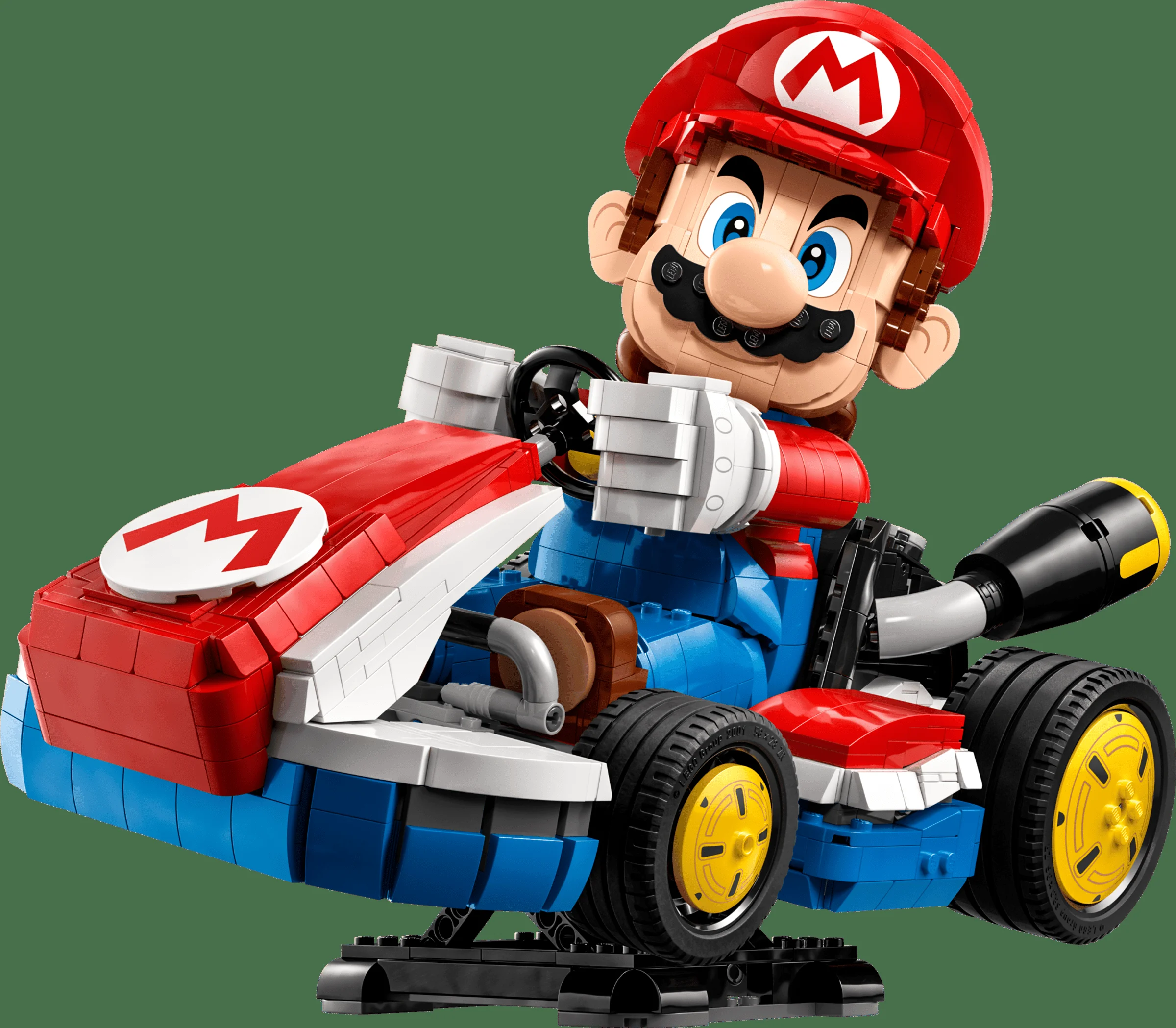 Imagine cu setul LEGO Mario Kart: Mario și Kart Standard. Arată detaliile construcției.