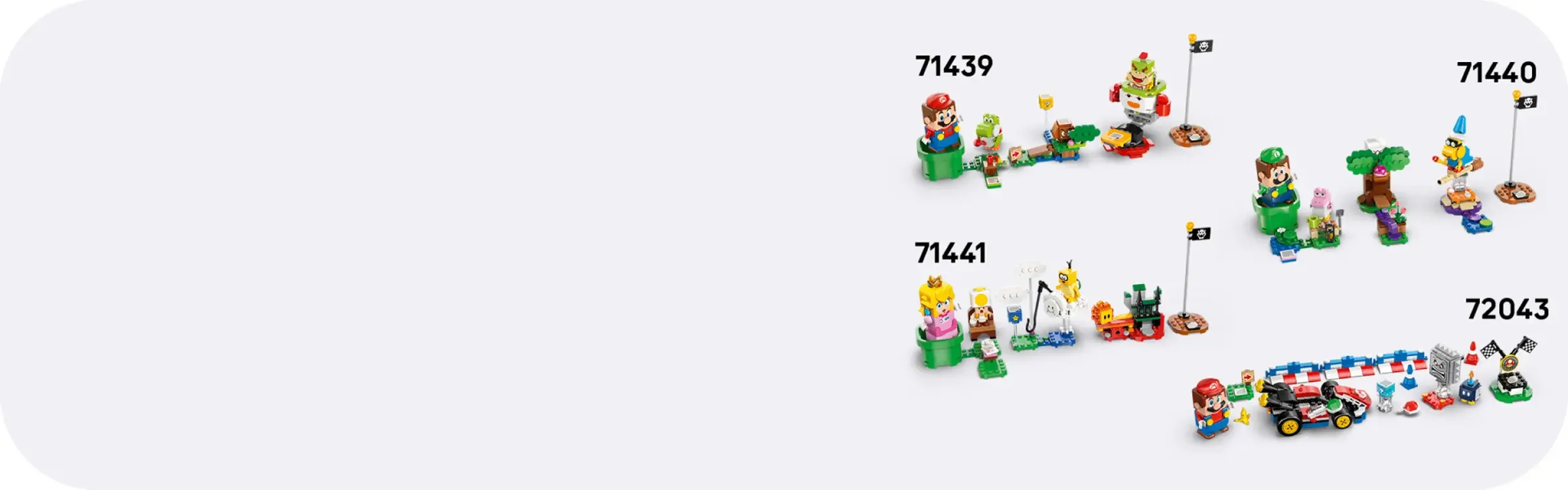 Prezentare a mai multor seturi LEGO Super Mario, inclusiv și 72043.