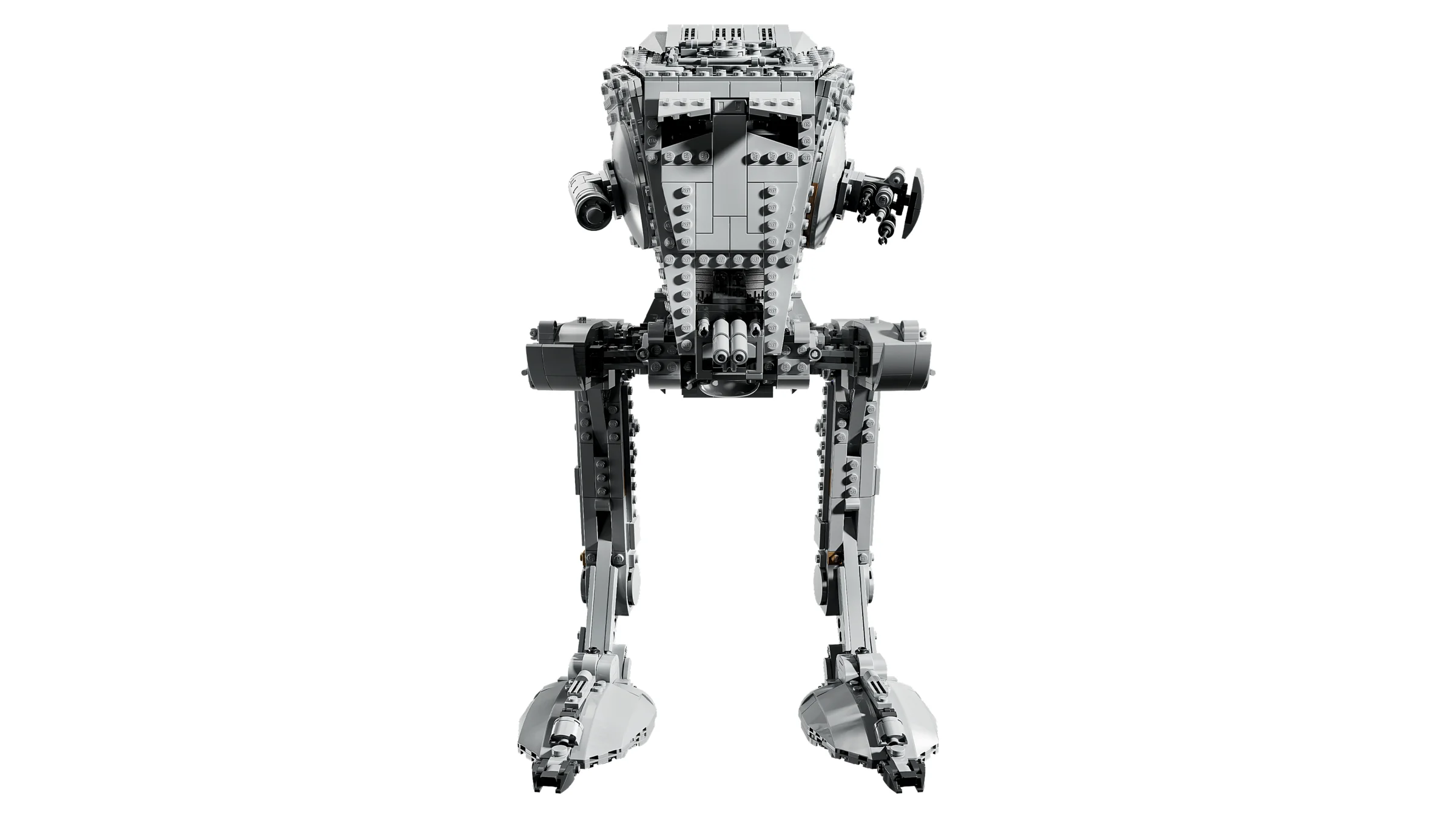 Imagine cu AT-ST-ul LEGO. Modelul este detaliat și bine construit.