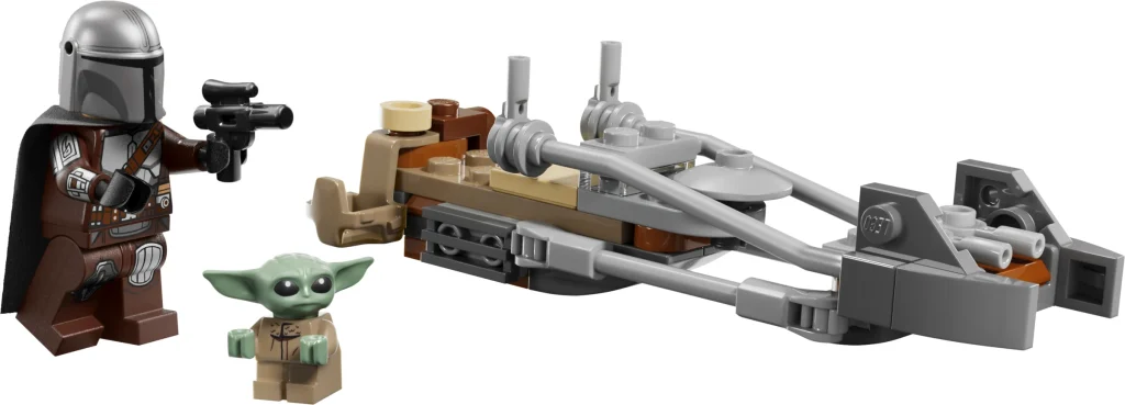 LEGO 75436 - Recenzie LEGO Star Wars 75436 The Mandalorian & Grogu's Speeder Bike: valoare maximă într-un set mic