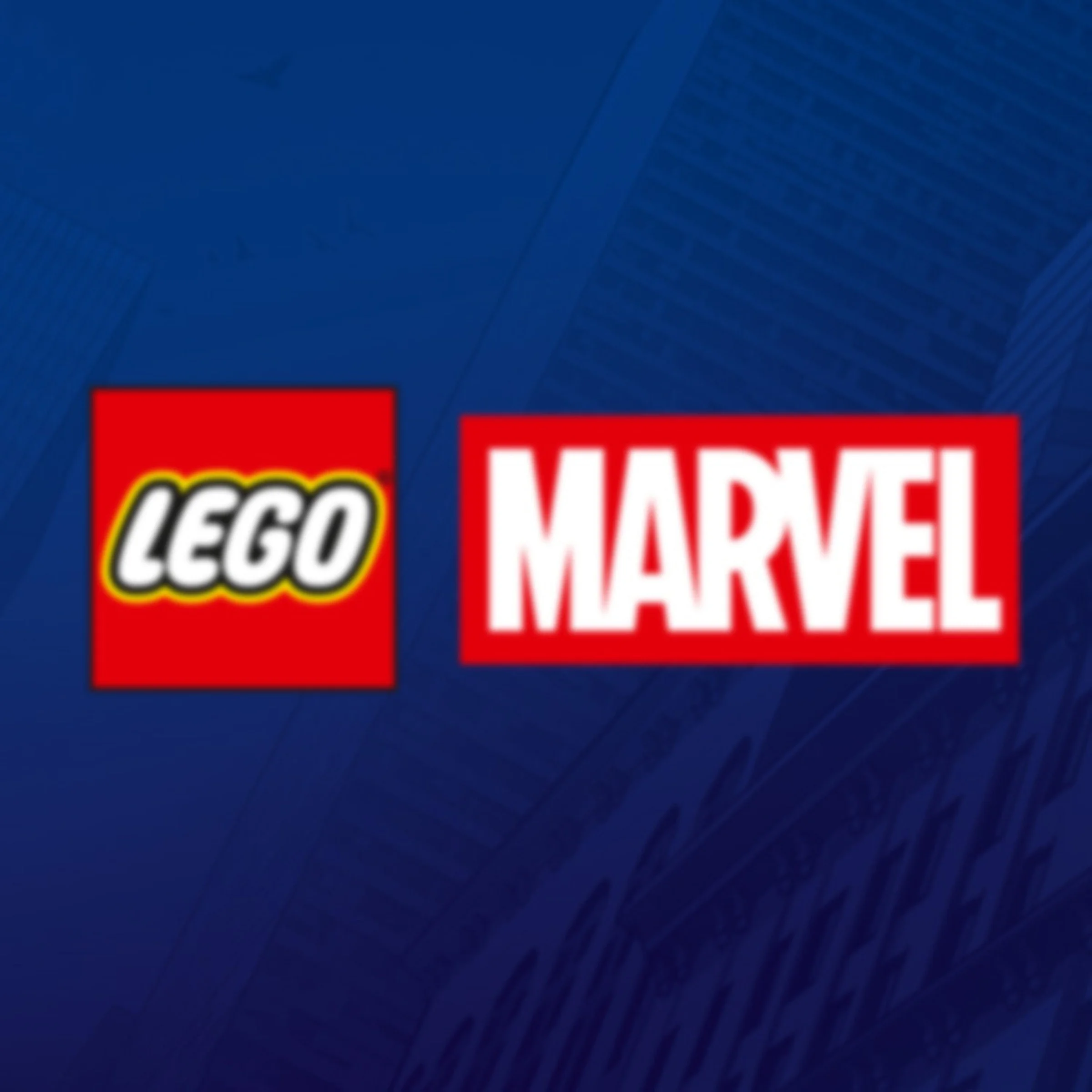 Siglele LEGO și MARVEL afișate, simbolizând colaborarea la produs.
