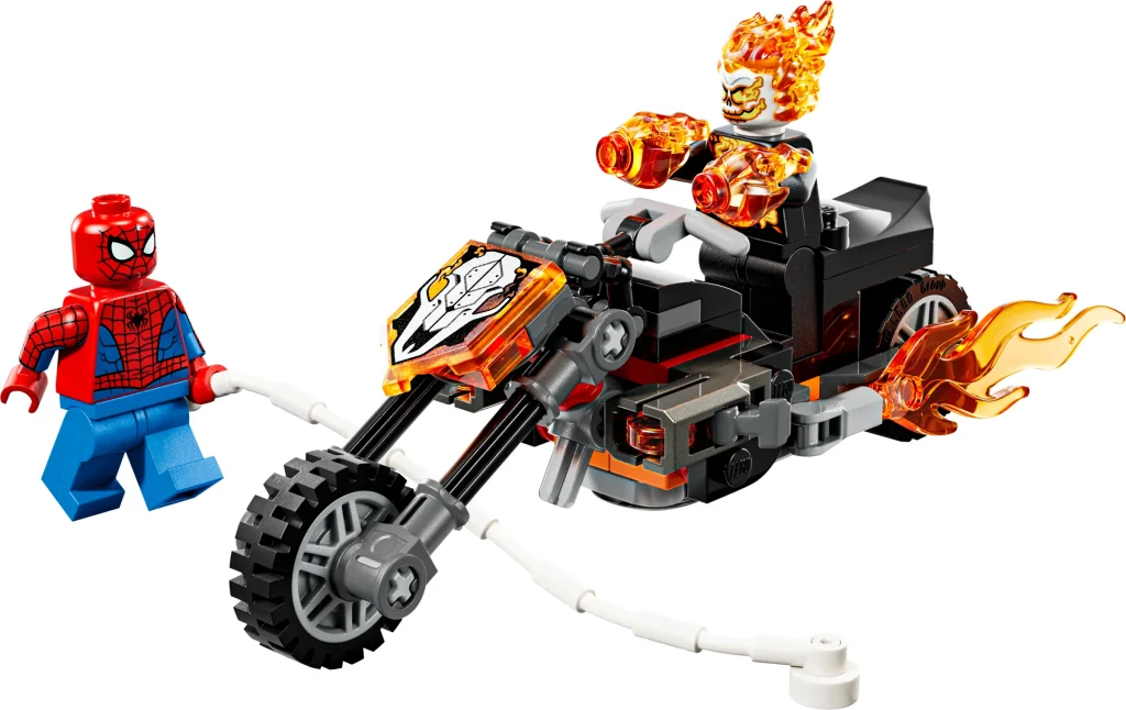 LEGO 76335 - Recenzie LEGO 76335 Spider-Man vs. Ghost Rider Motorcycle: Flăcări, viteză și un preț excelent