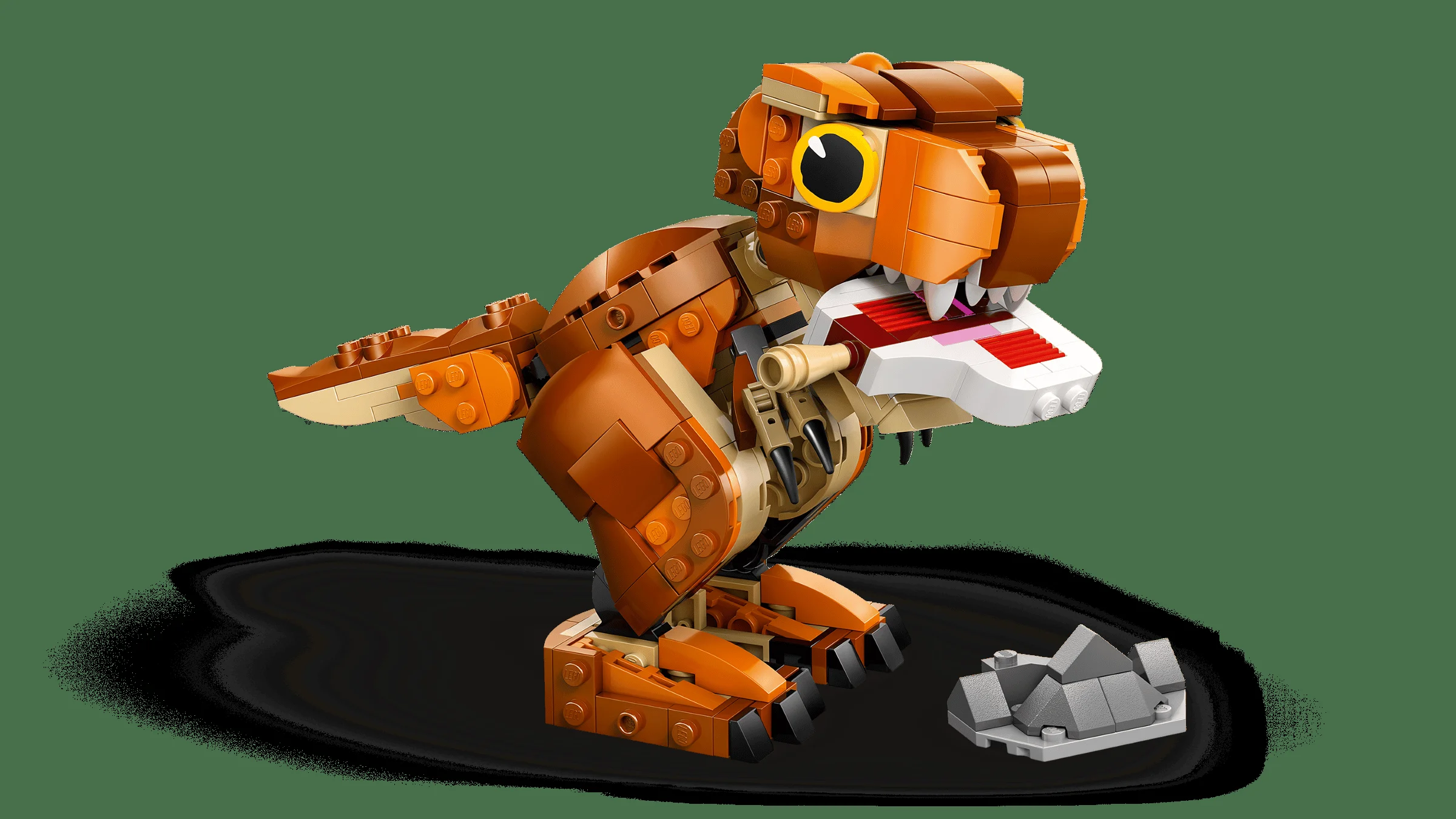 Little Eatie T. rex din cărămizi LEGO, o jucărie adorabilă și detaliată.