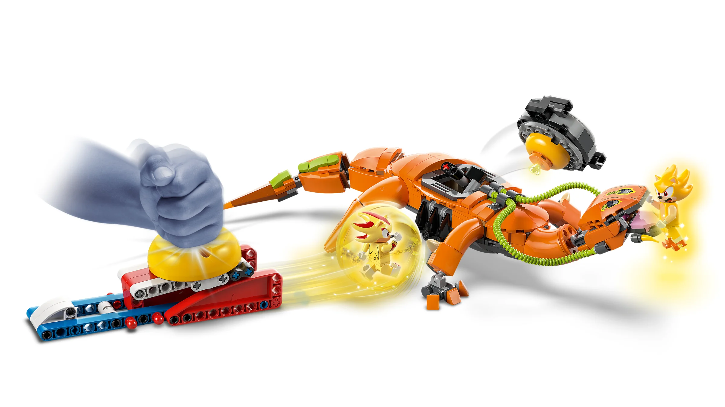 Imagine cu setul LEGO Super Shadow vs. Biolizard (77003), cu funcții de joc și minifigurine.