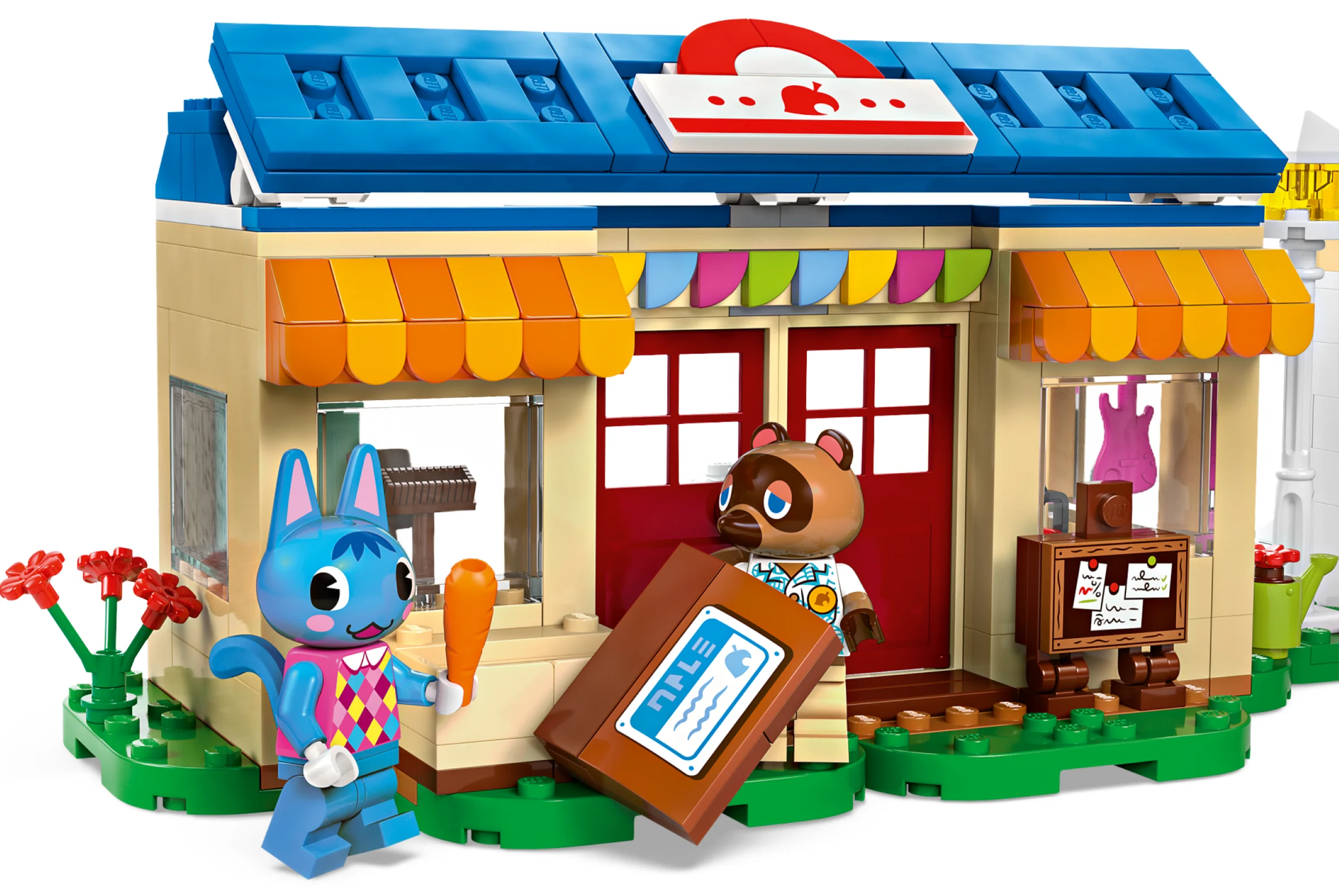 Setul LEGO Animal Crossing include magazinul lui Nook și casa lui Rosie.