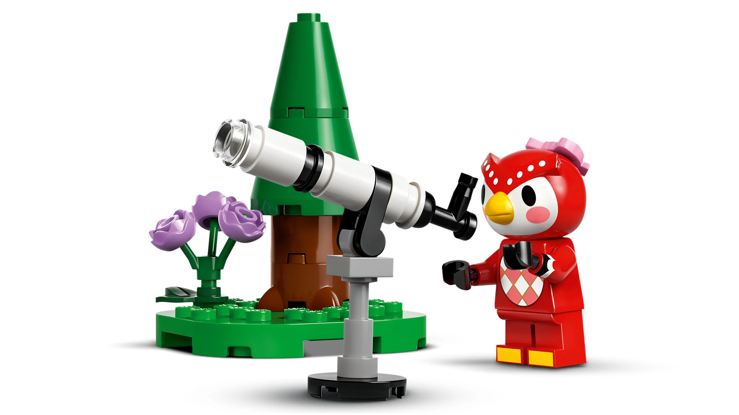 Imagine cu setul LEGO Animal Crossing 77053: Celeste și telescopul. Adorabil!