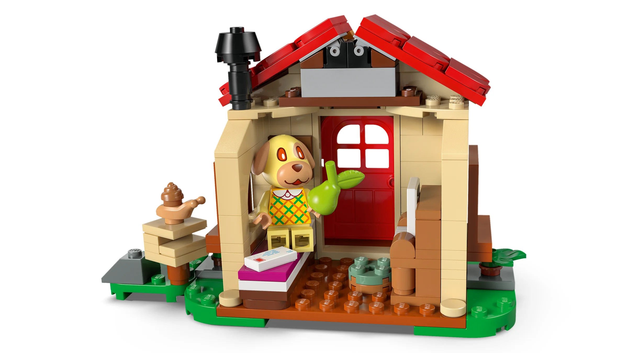 Imagine cu setul LEGO 77058, căsuța primitoare a lui Goldie din Animal Crossing.