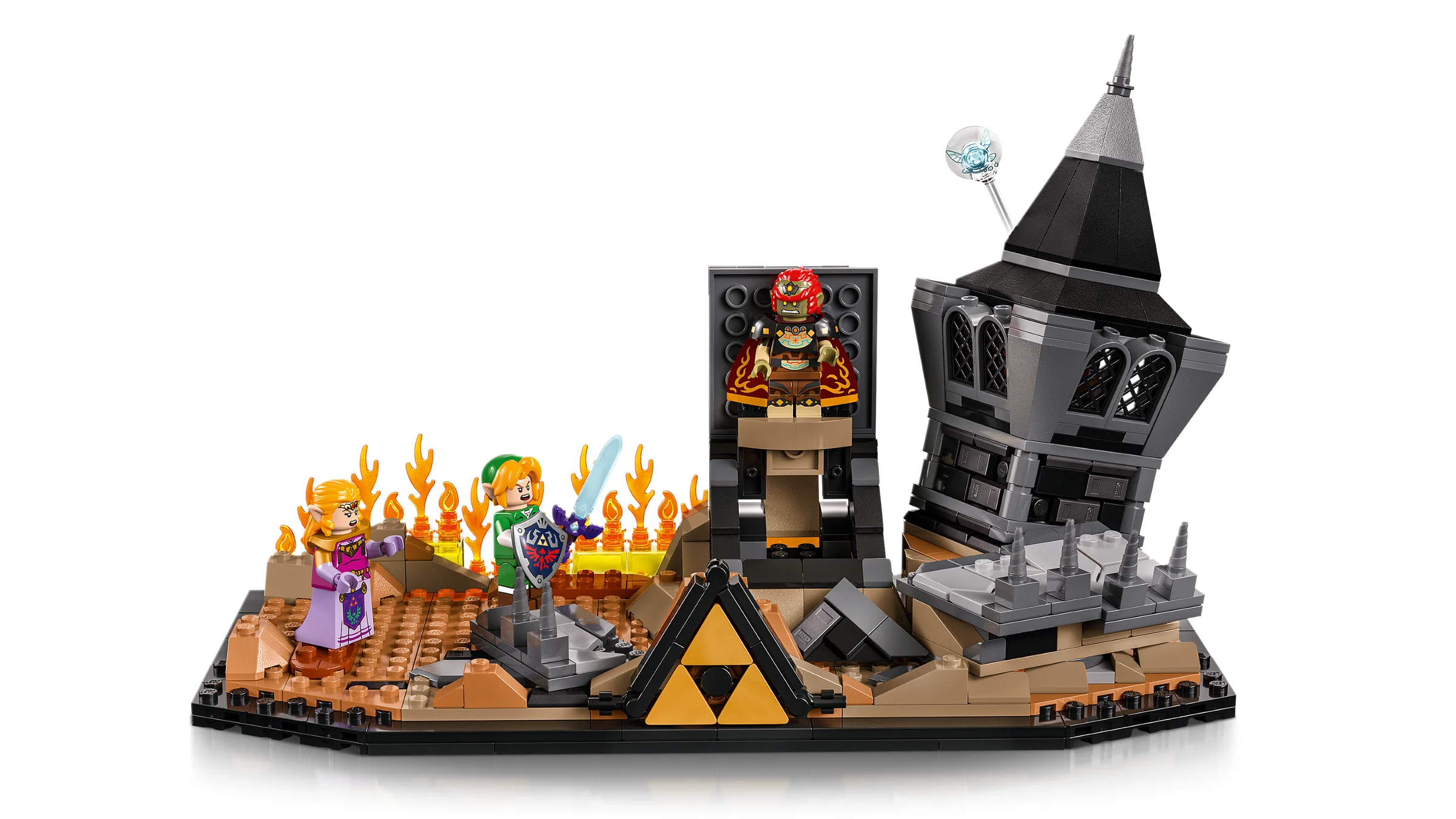 Imagine cu setul LEGO 77093, Final Battle. Include Link, Zelda și Ganon.