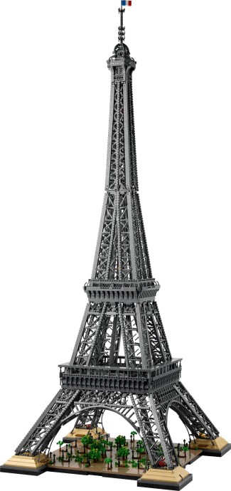 Setul LEGO 10307 Turnul Eiffel, o replică impresionantă a faimosului monument parizian, ideală pentru colecționari.