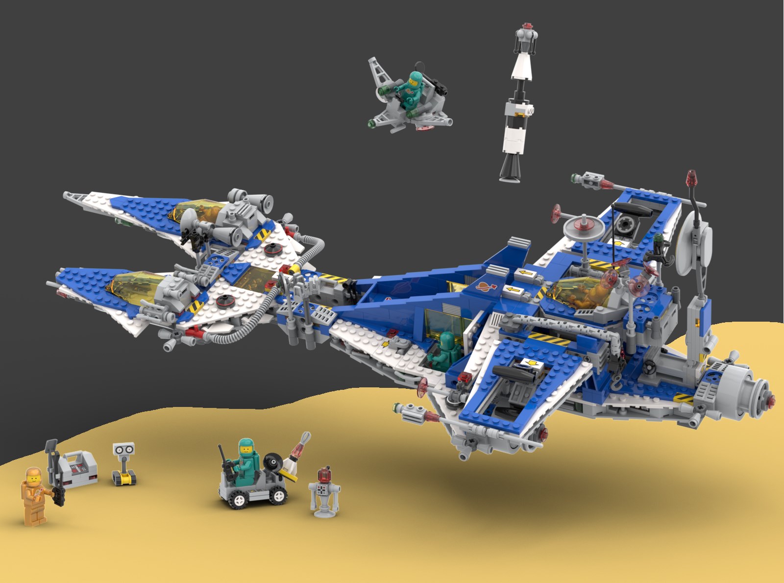 Deep Space Explorer: O incursiune spectaculoasă în epoca de aur LEGO Space prin BrickLink Designer Program Series 10