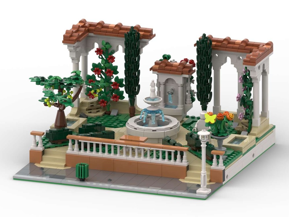Cum să transformi setul LEGO Icons 10359 Fountain Garden într-un parc modular spectaculos pentru orașul tău