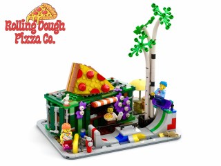 Detalii despre noul proiect Rolling Dough Pizza Co. din cadrul BrickLink Designer Program Series 10