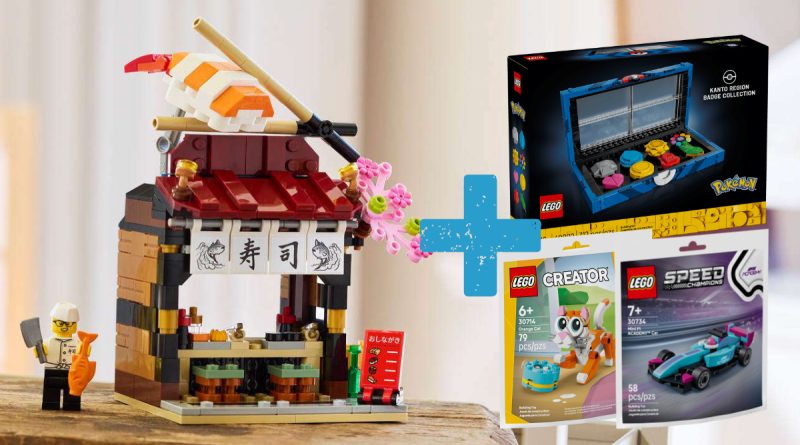 Promoție LEGO: Patru noi cadouri exclusive lansate pe 27 februarie, inclusiv primele seturi oficiale Pokémon