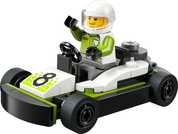 Setul LEGO 30719 Zane din seria Ninjago Dragons Rising, prezentând o minifigurină albă cu accesorii.