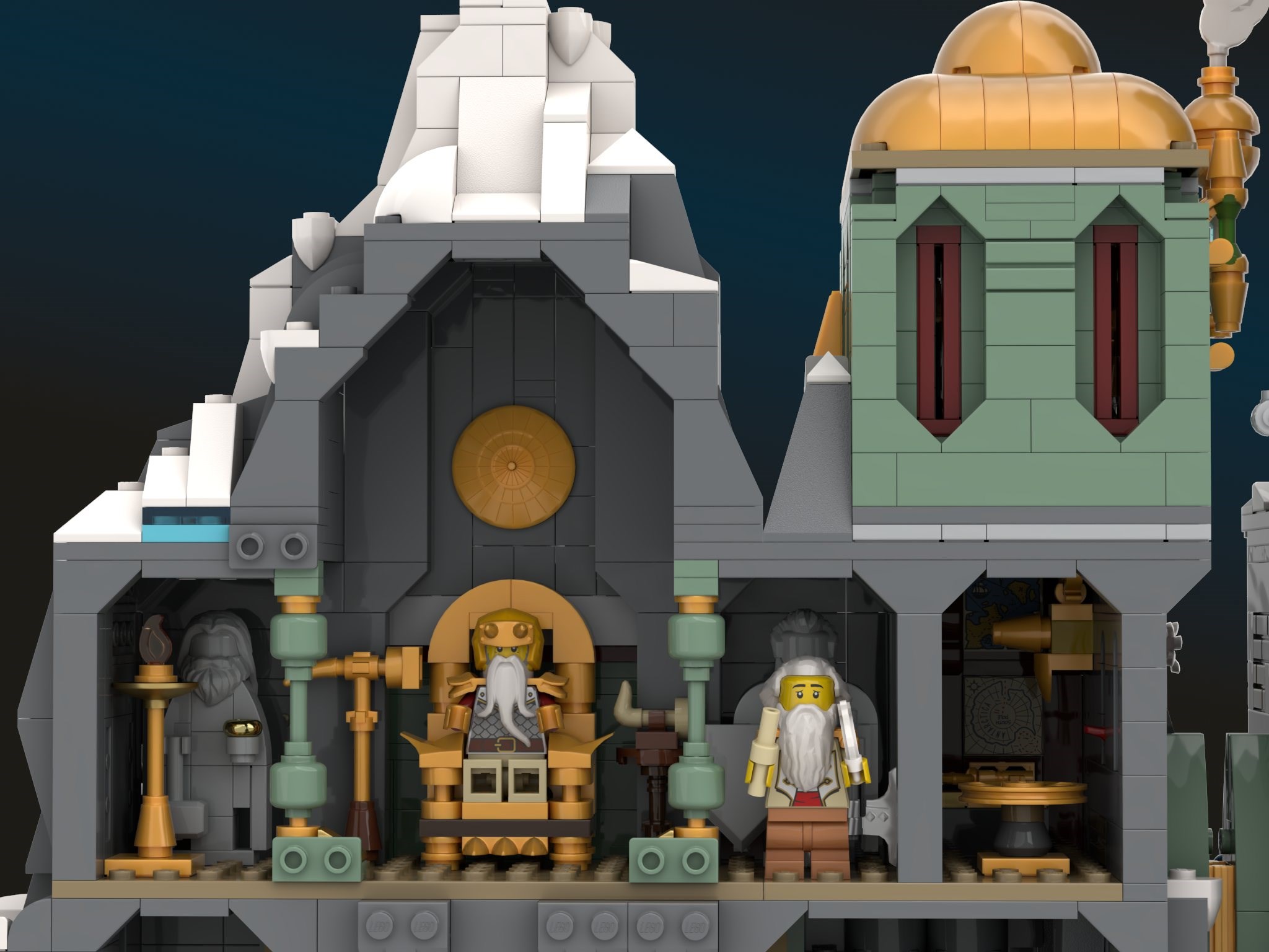 Detalii despre Dwarf Stronghold: Un tărâm al piticilor sculptat în munte pentru BrickLink Designer Program