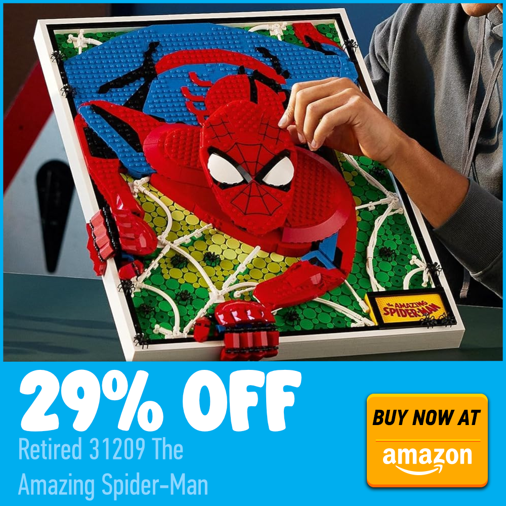 Ofertă specială: Arta LEGO la preț redus, inclusiv setul The Amazing Spider-Man revenit surprinzător în stoc
