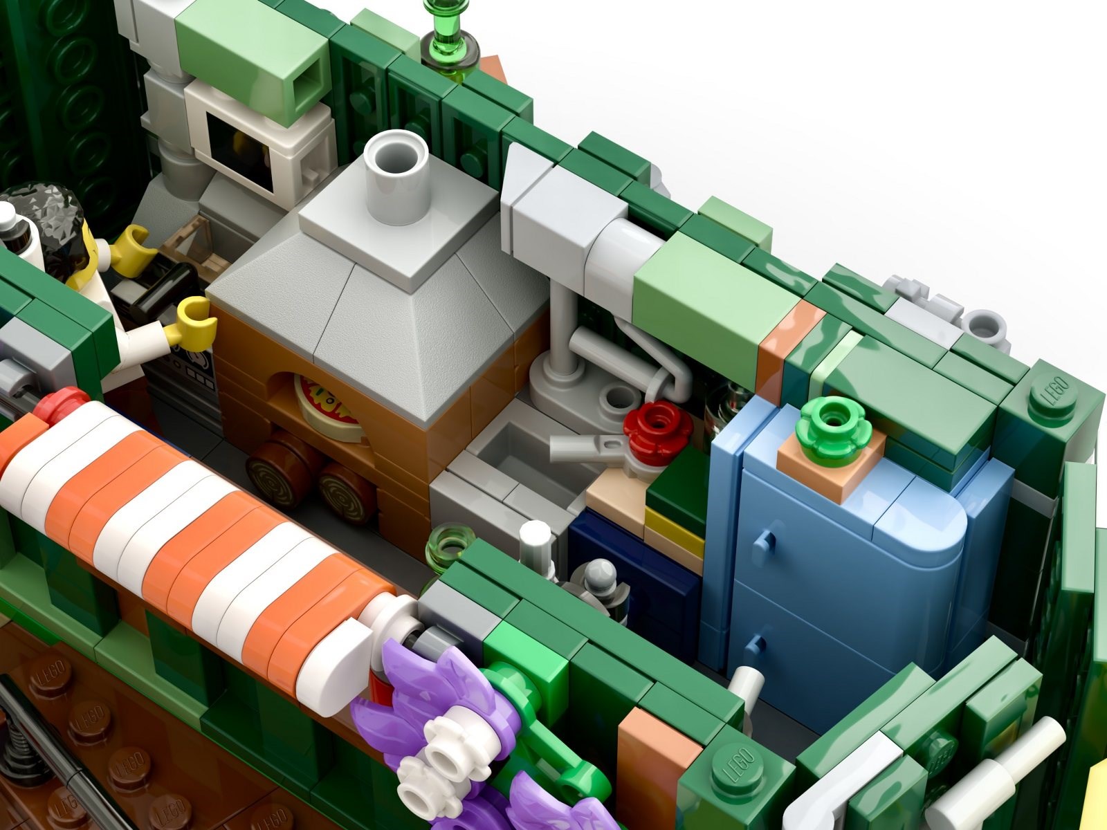 Detalii despre noul proiect Rolling Dough Pizza Co. din cadrul BrickLink Designer Program Series 10