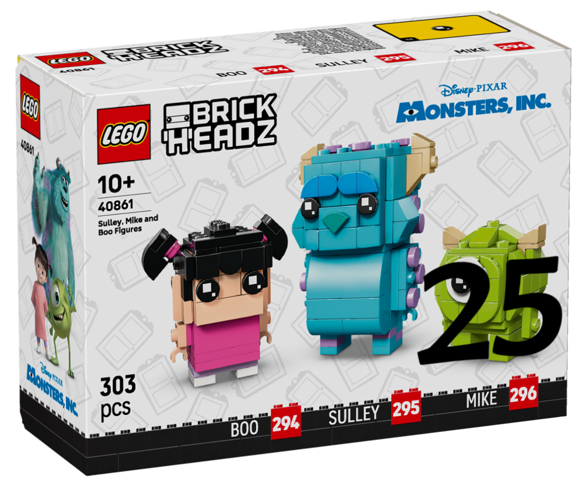 LEGO anunță primul set Monsters, Inc. din istorie: Sulley, Mike și Boo se alătură seriei BrickHeadz în 2026