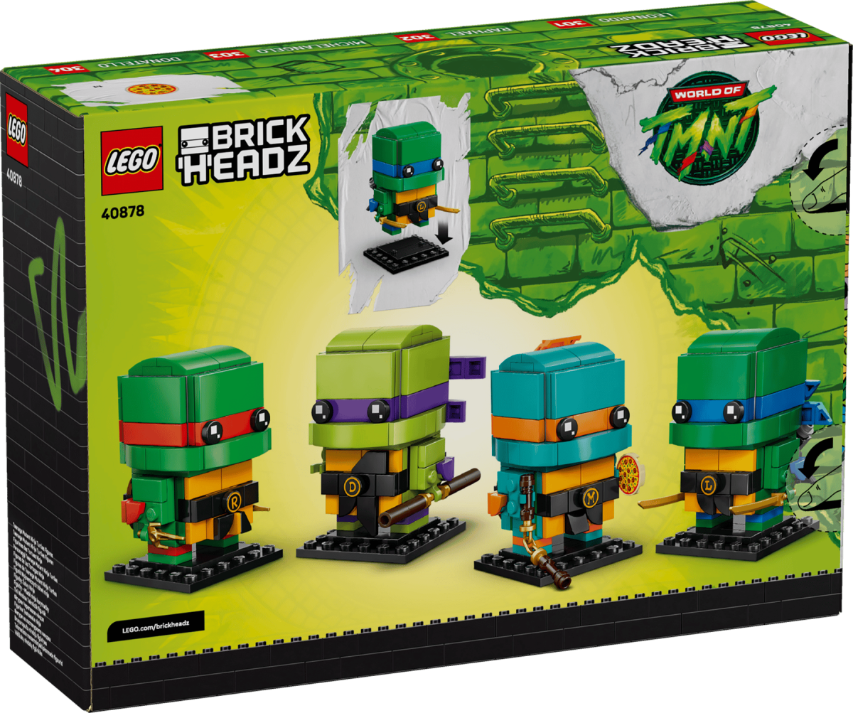 LEGO readuce Țestoasele Ninja după un deceniu: Primele detalii despre noul set BrickHeadz Teenage Mutant Ninja Turtles Figures