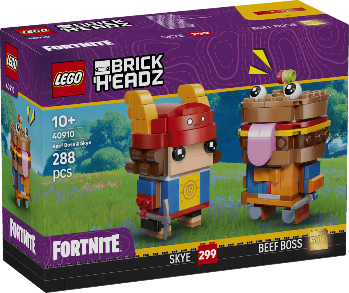 LEGO lansează noul set exclusiv BrickHeadz Beef Boss & Skye pentru fanii Fortnite