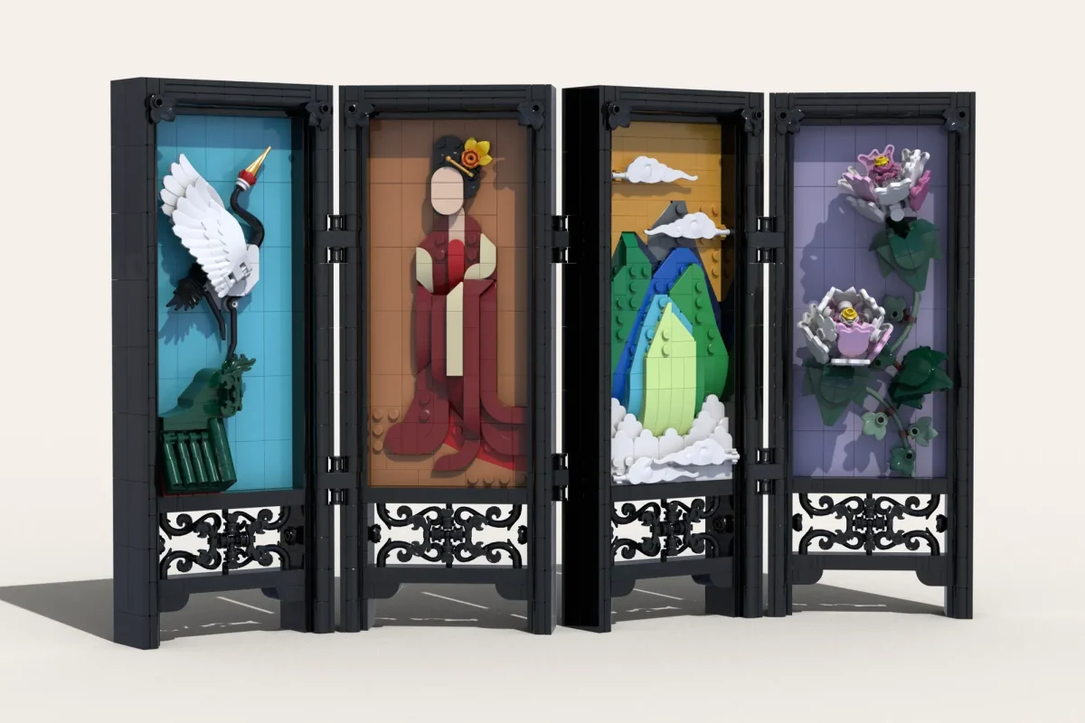 Detalii noi despre Chinese Folding Screen: Proiectul care aduce arta dinastiilor Tang și Song în universul LEGO Ideas