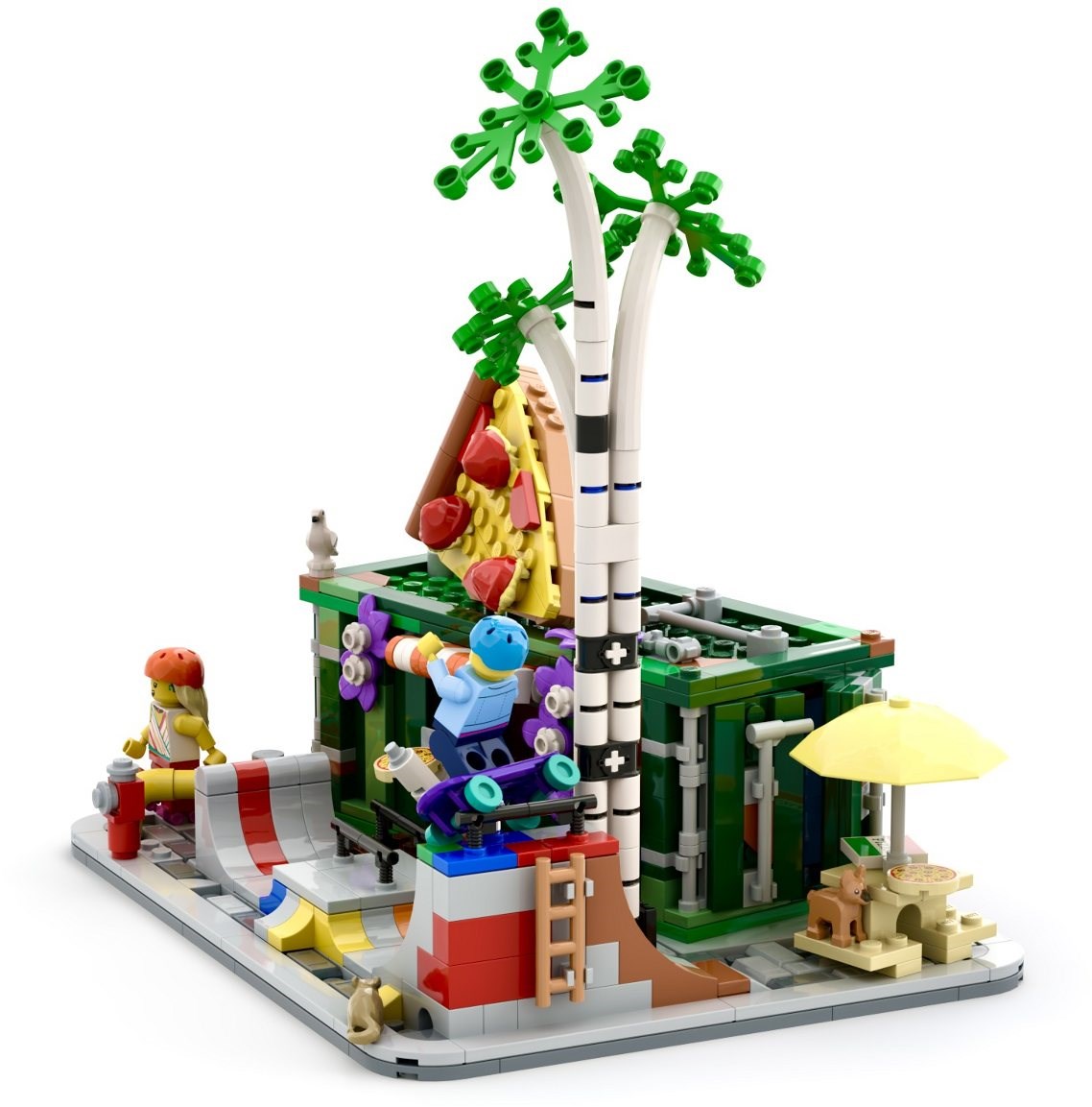 Detalii despre noul proiect Rolling Dough Pizza Co. din cadrul BrickLink Designer Program Series 10