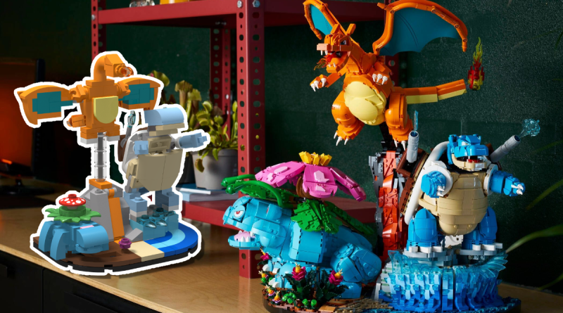 LEGO Pokémon lansează primele seturi în februarie: Iată cum poți construi Venusaur, Charizard și Blastoise la scară micro