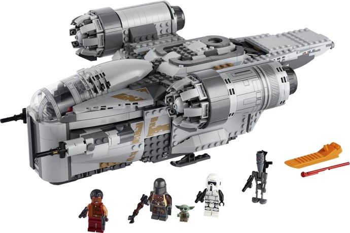 Setul LEGO 75292 The Razor Crest, navă spațială detaliată din serialul Star Wars The Mandalorian.