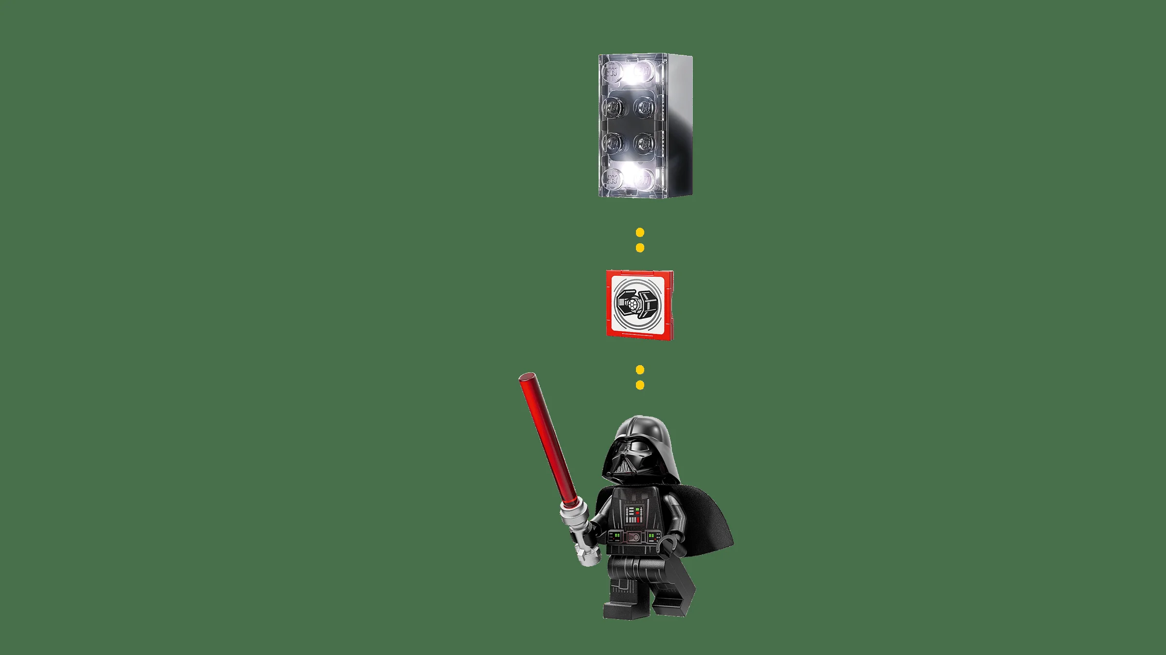 Componente individuale pentru TIE Fighter-ul lui Darth Vader, inclusiv minifigurina. Asamblare pas cu pas.