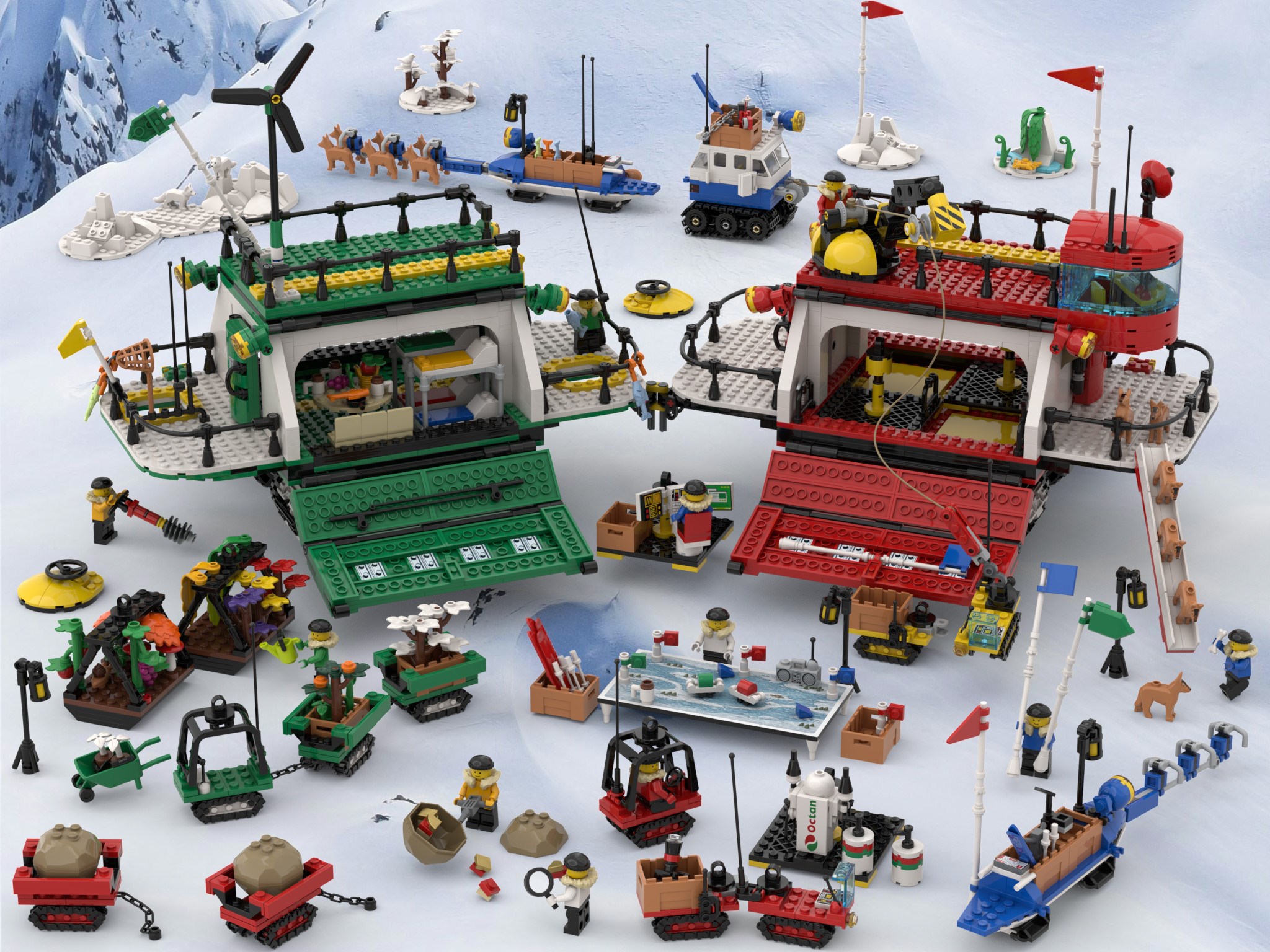 Polar Nomads: Crawler Convoy – O aventură înghețată spectaculoasă în BrickLink Designer Program Series 10