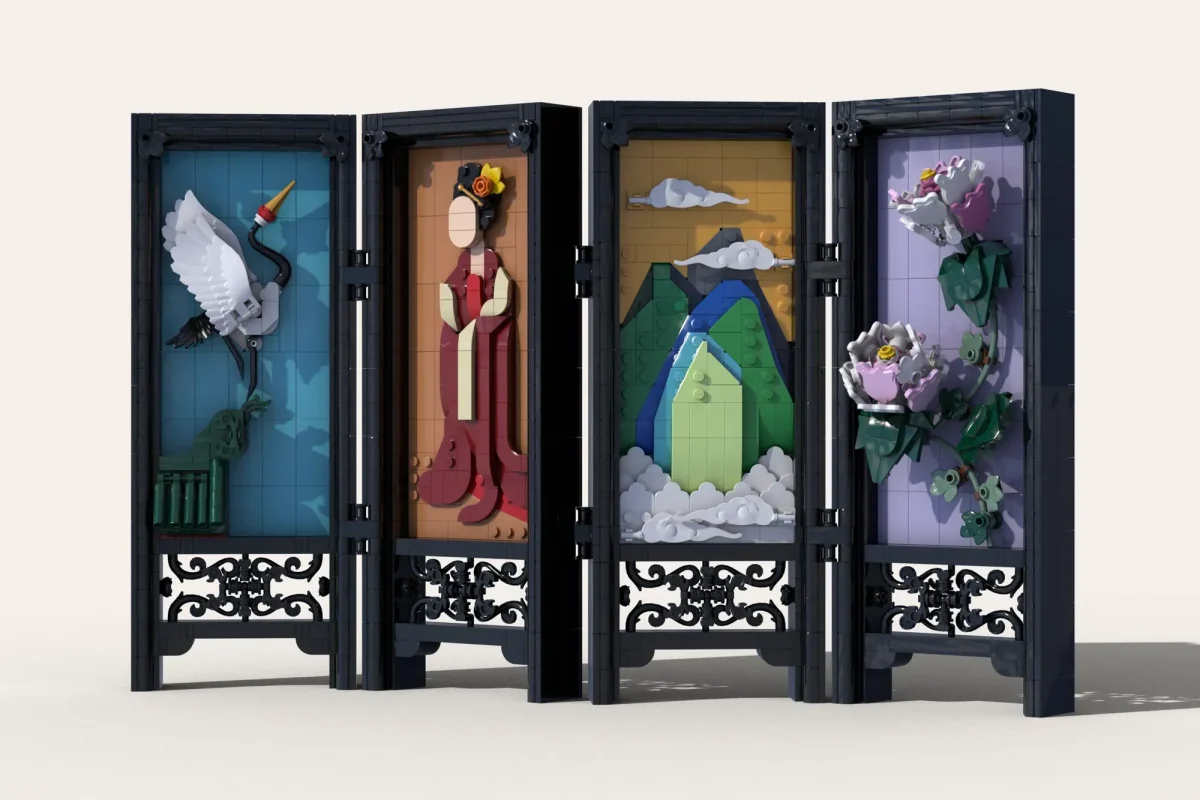 Detalii noi despre Chinese Folding Screen: Proiectul care aduce arta dinastiilor Tang și Song în universul LEGO Ideas