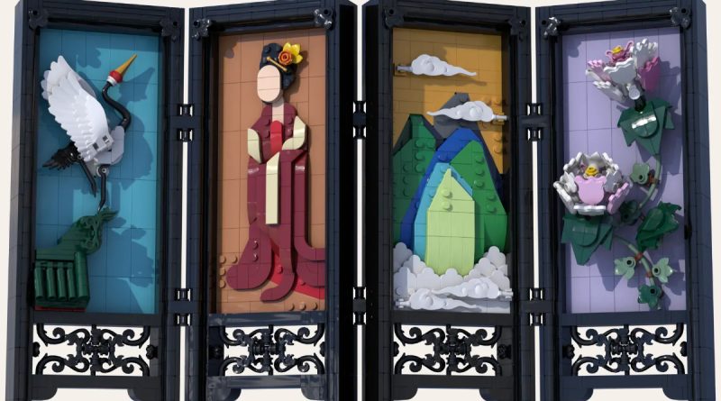 Detalii noi despre Chinese Folding Screen: Proiectul care aduce arta dinastiilor Tang și Song în universul LEGO Ideas