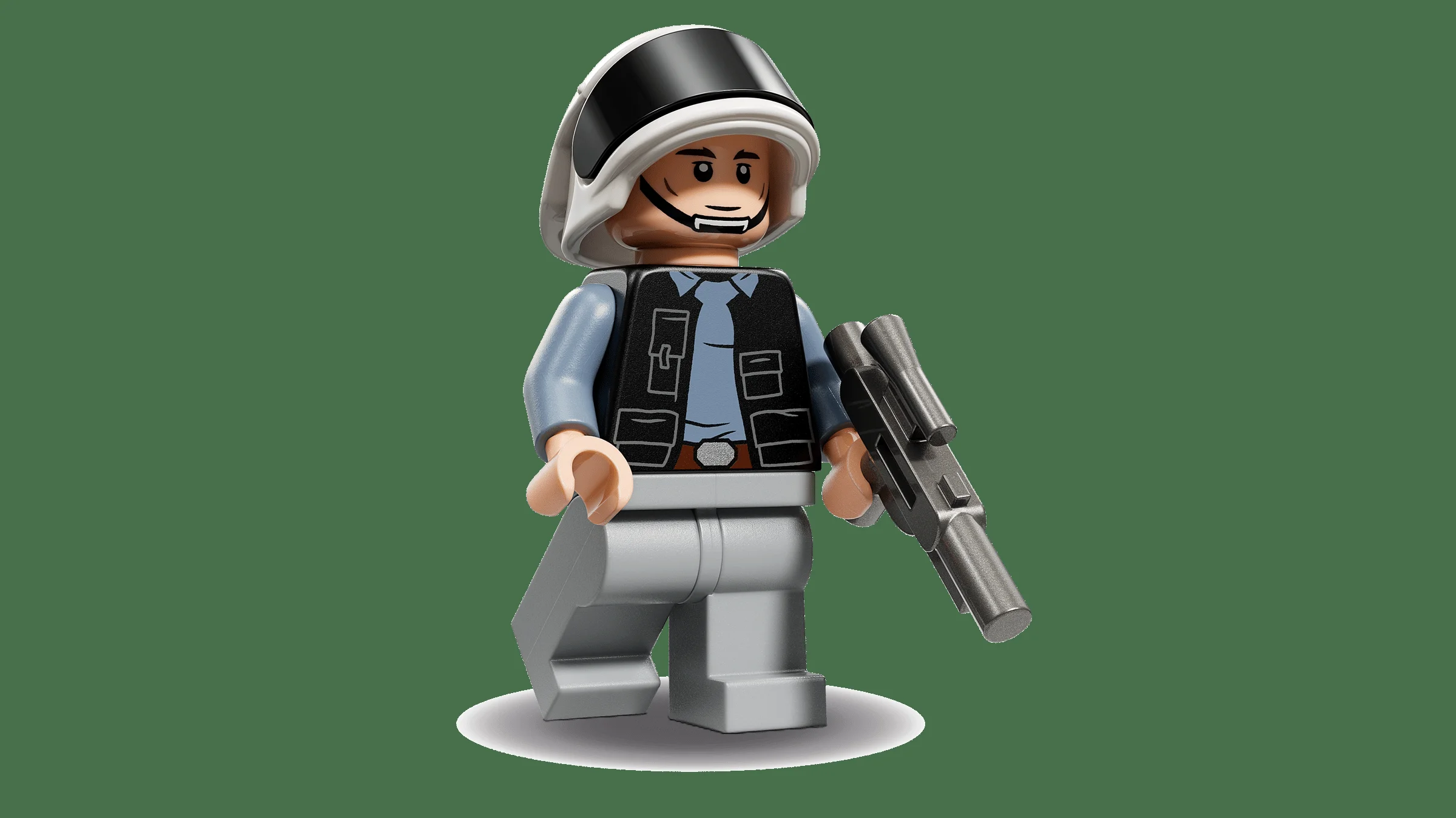 Minifigurină pilot TIE Fighter LEGO Star Wars, cu cască și armă. Aspect detaliat.