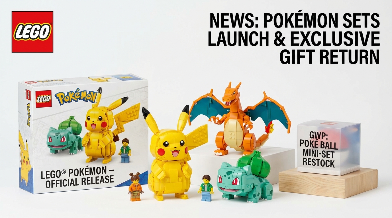 LEGO lansează oficial noua temă Pokémon: O aventură legendară în format brick-built